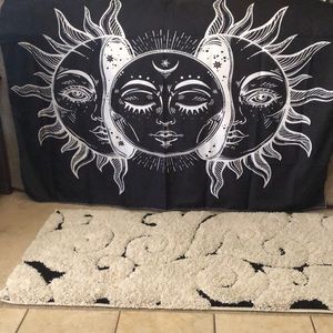 Sun and Moon Tapestry Aesthetic Black and White Tapestry Wall Hanging Decor Witc